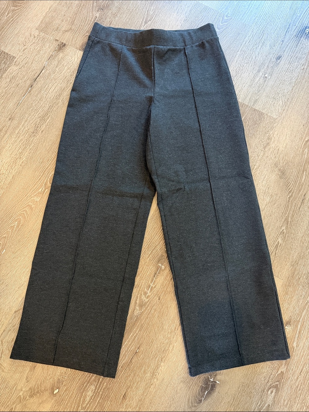 Woman’s Classic Straight-Leg Pants in Dark Charcoal